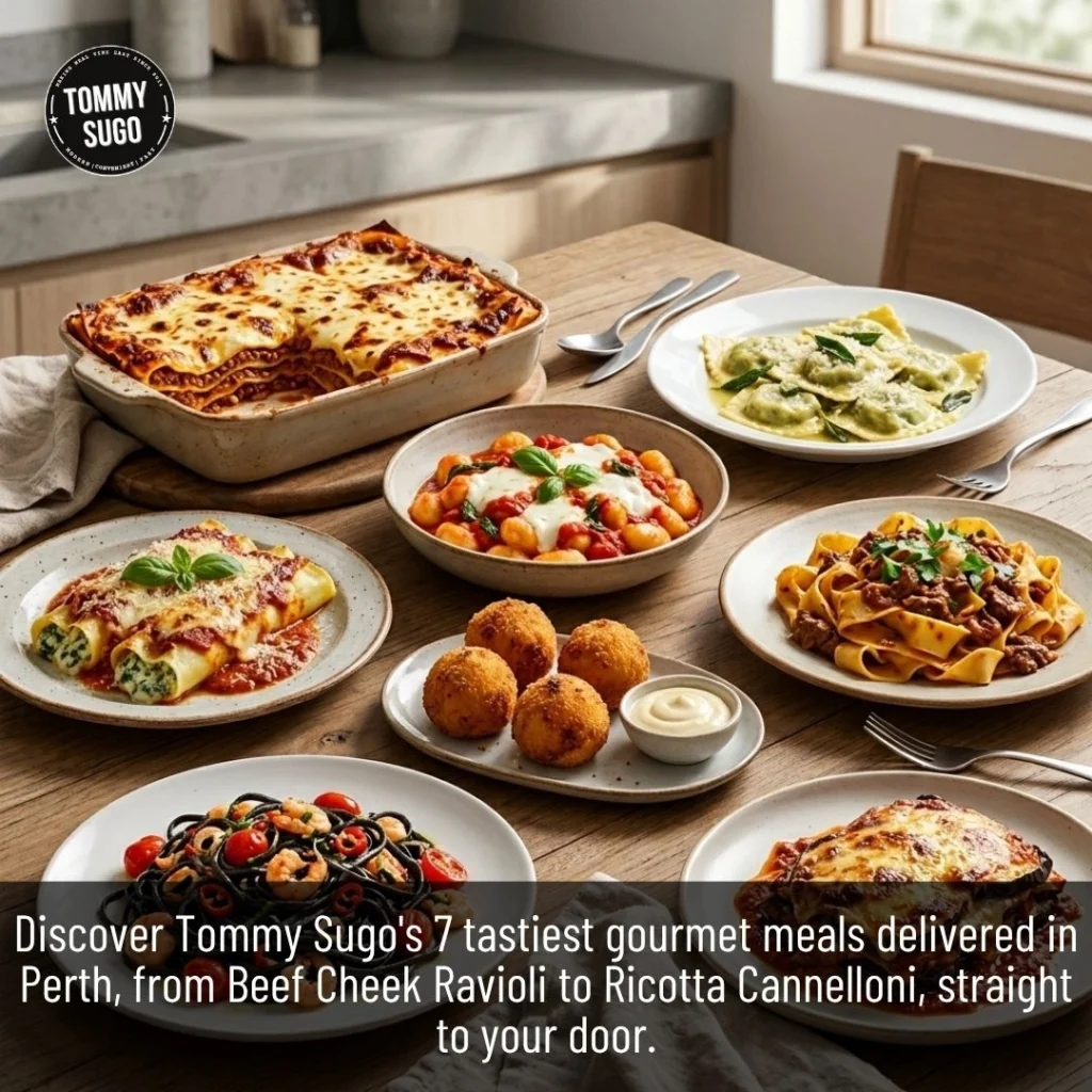 Gourmet Meals including lasagna, ravioli, gnocchi and cannelloni by Tommy Sugo