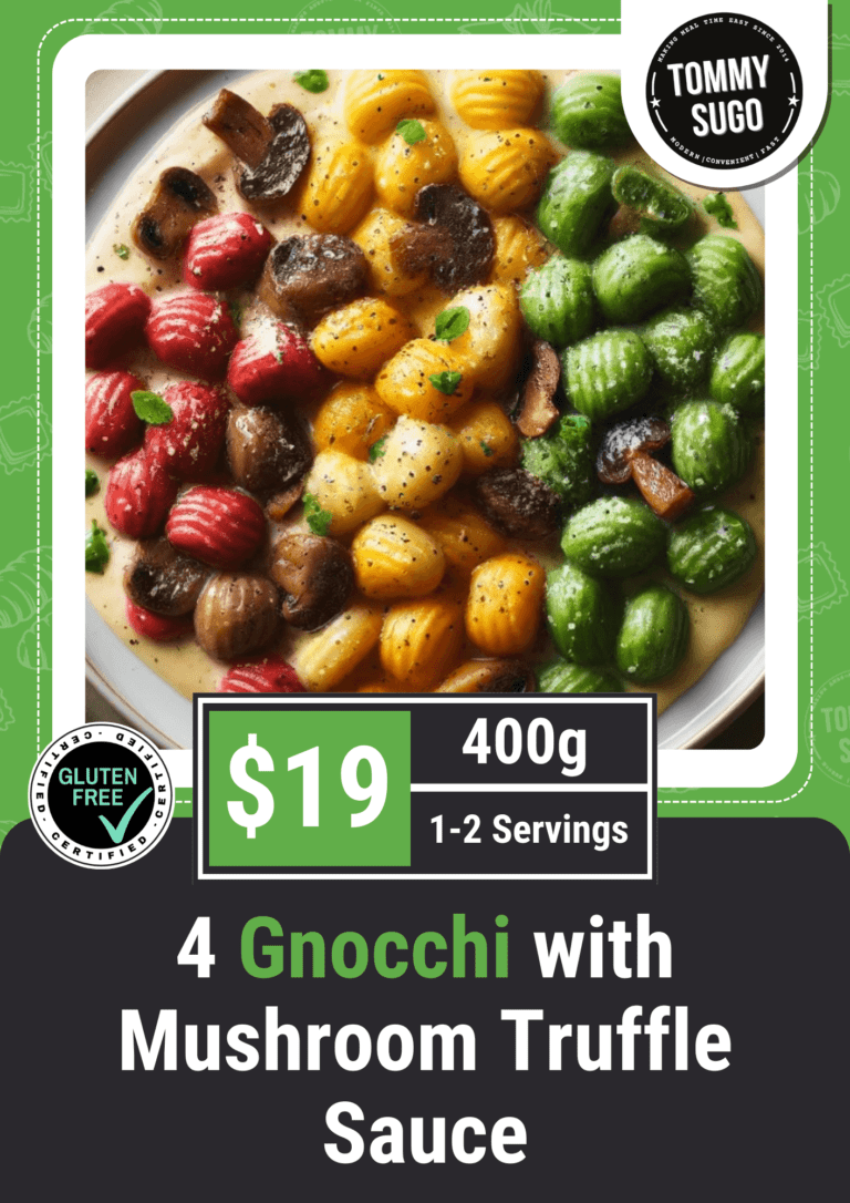 4 Gnoochi with Mushroom Truffle Sauce