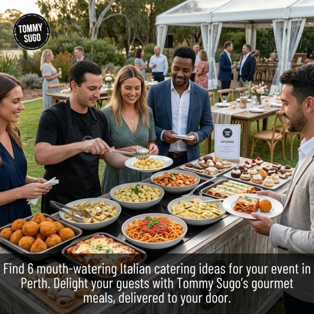 Perth Italian Catering featuring fresh pasta, arancini, lasagne and gourmet meals for special events
