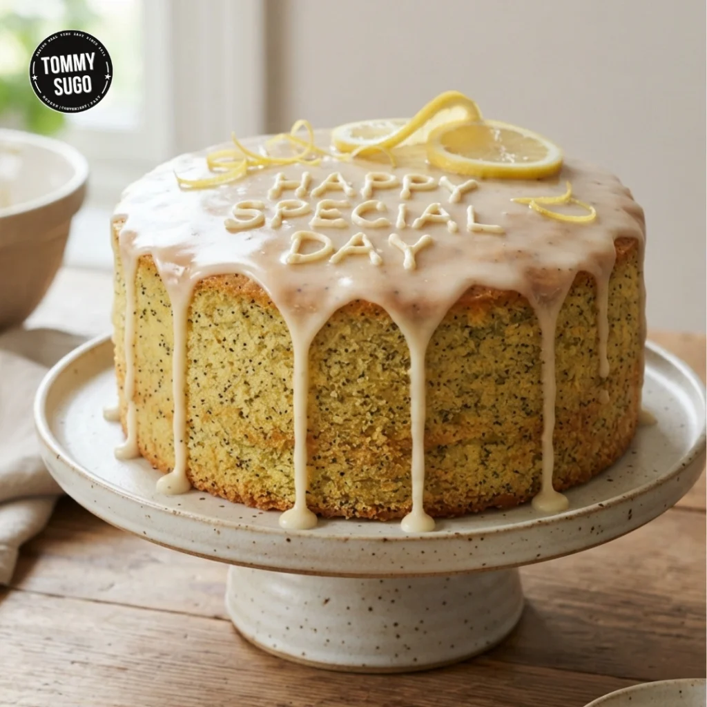 Gluten Free Dairy Free Lemon Poppy Seed Cake