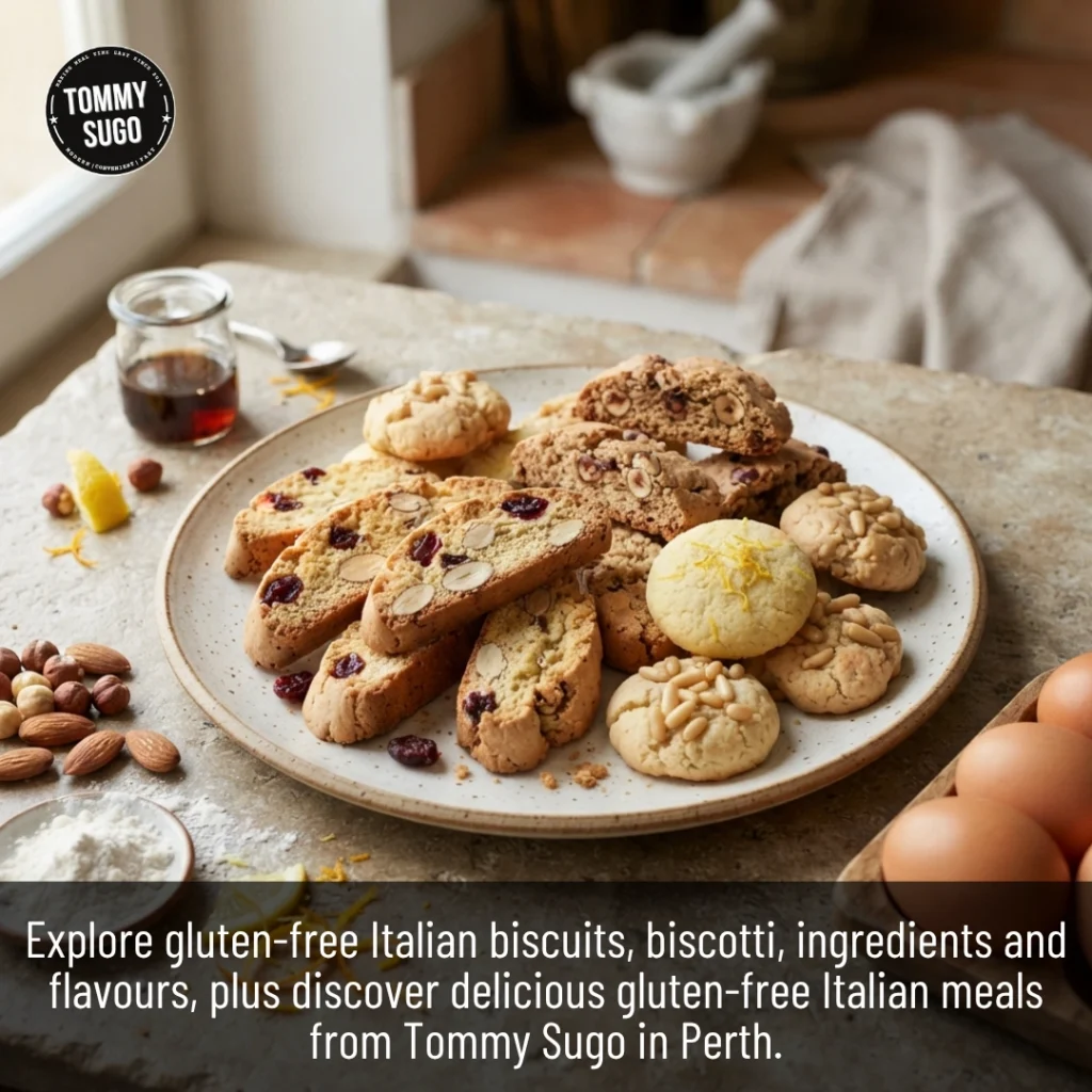 Homemade Gluten Free Italian Biscuit with almonds and dried cranberries