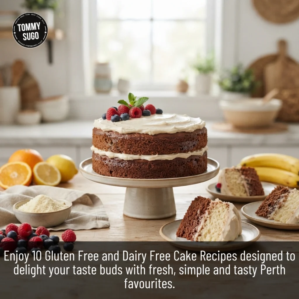 Homemade Gluten Free and Dairy Free Cake Recipes with creamy frosting
