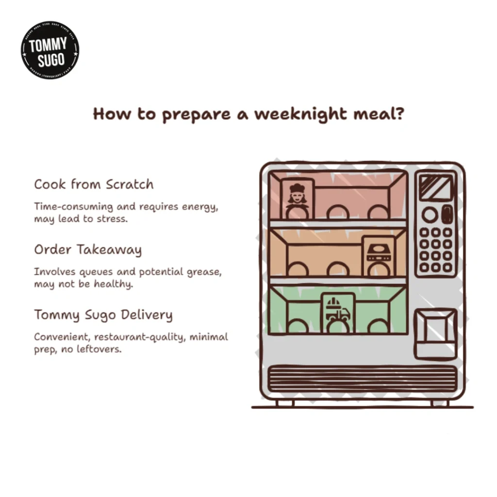 Infographic asks how to prepare a weeknight meal