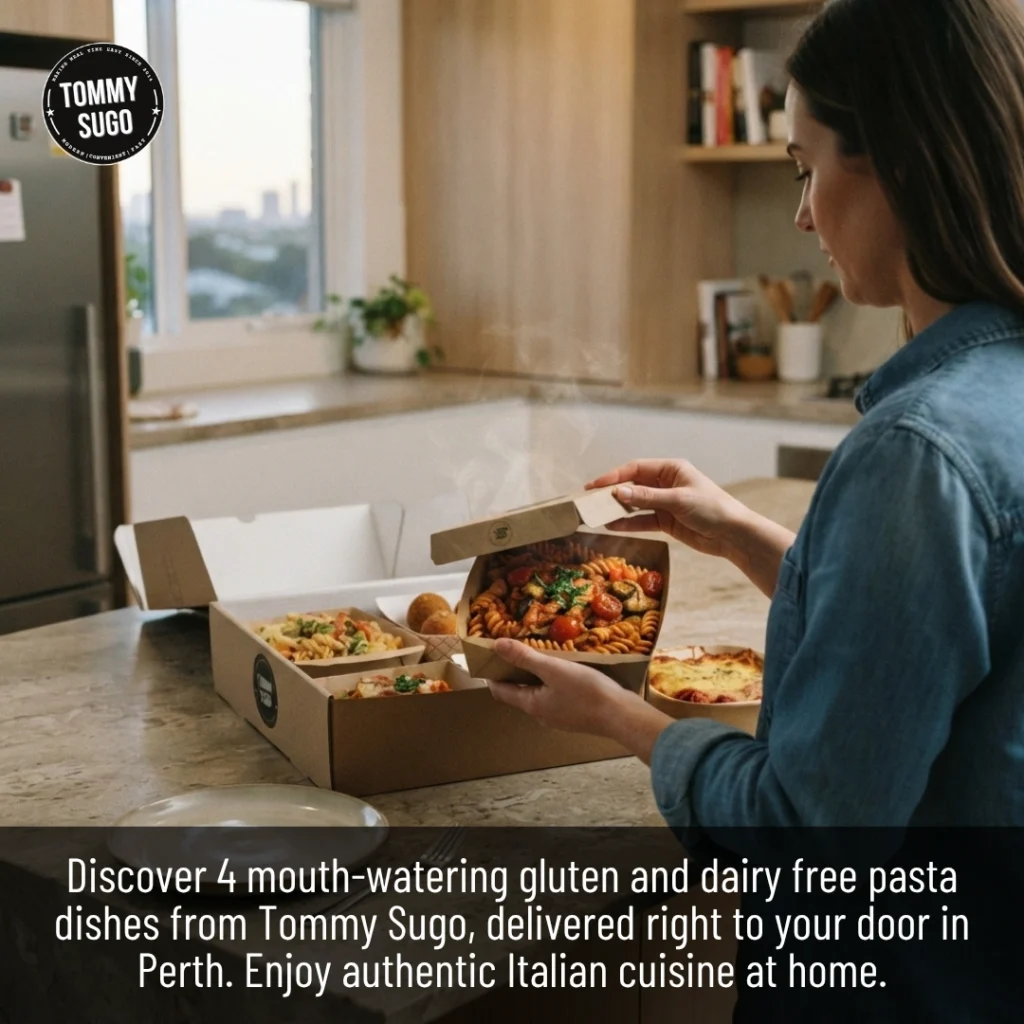 Gluten and Dairy Free Pasta delivered in Perth with fresh ingredients and authentic Italian flavours