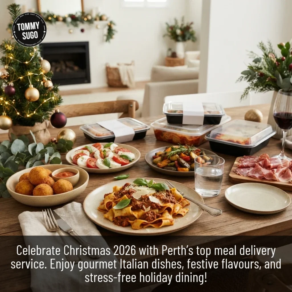 Christmas Meal delivery featuring fresh pasta and Italian appetisers