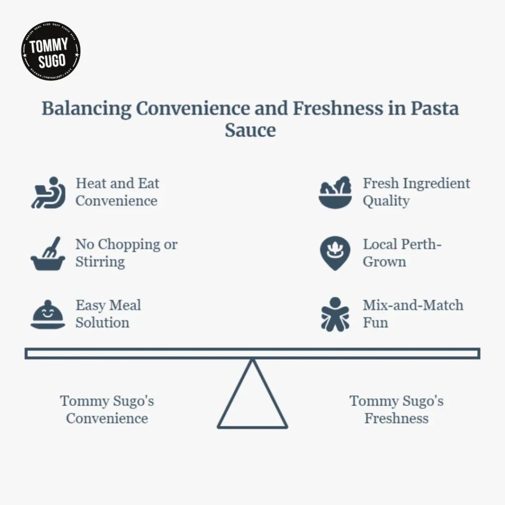Balancing freshness and convenience in pasta sauce recipes
