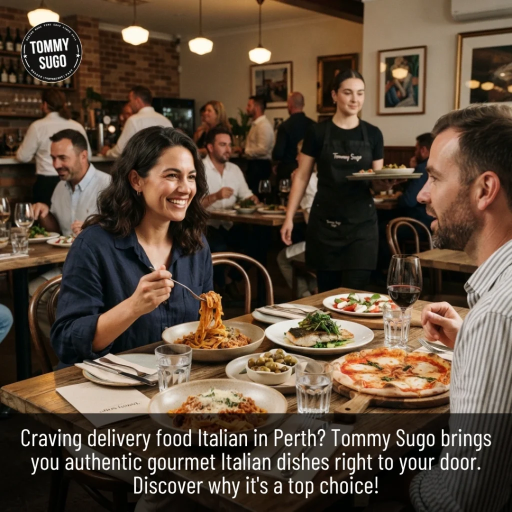 Delivery Food Italian with gourmet pasta, pizza, and classic dishes served in a welcoming Perth restaurant