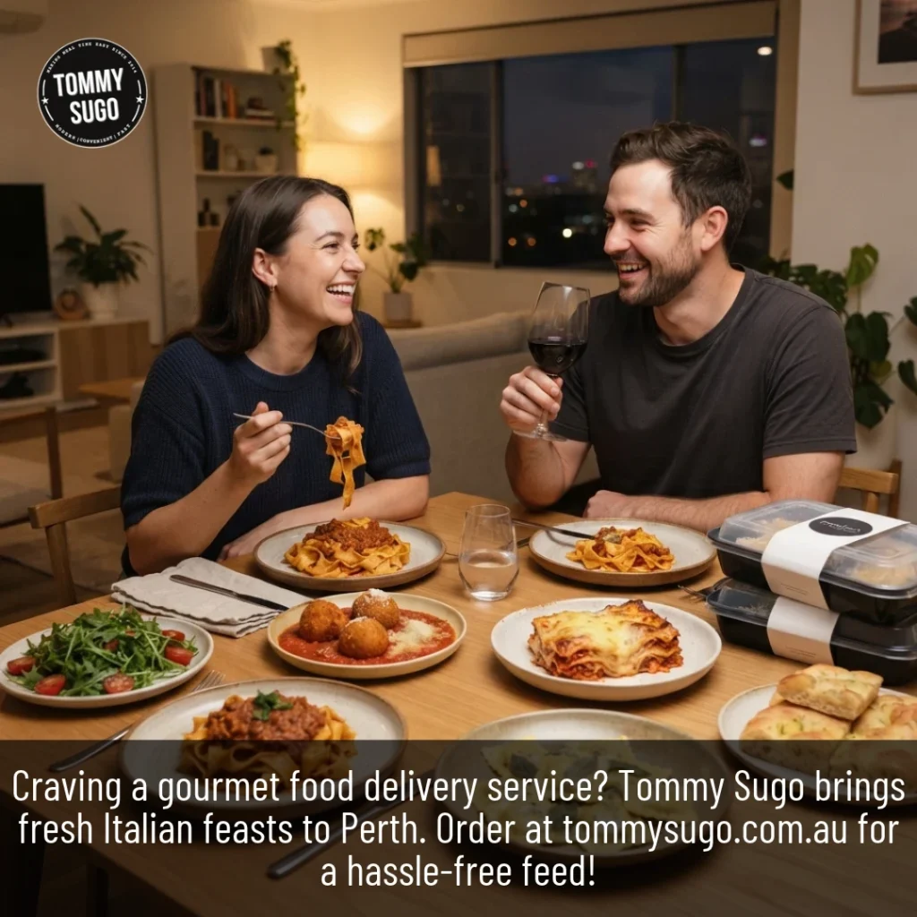 Gourmet Food Delivery Service featuring pasta dishes for a cosy dinner