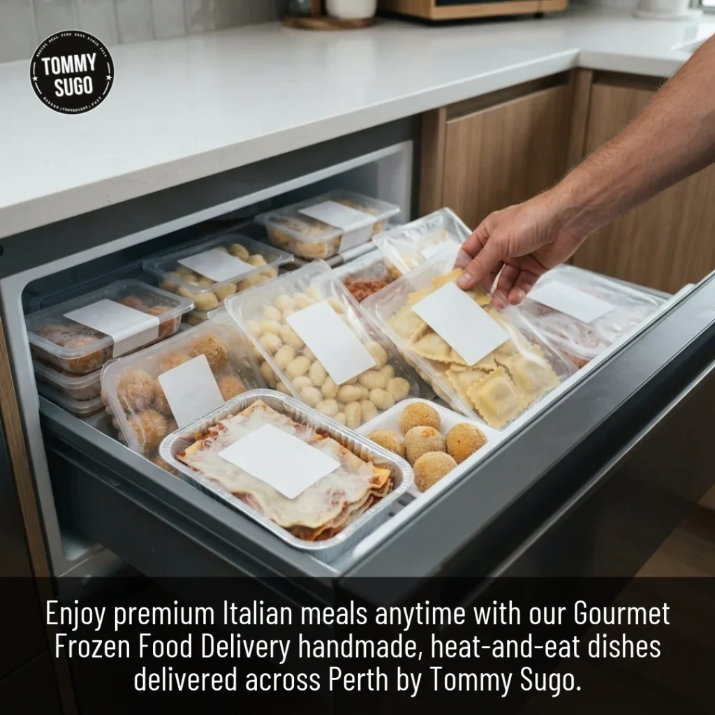 Gourmet Frozen Food Delivery offering handmade pasta and arancini in Perth