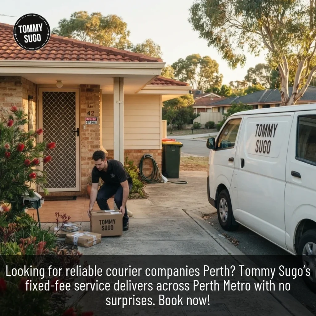 Reliable Courier Companies Perth with a branded delivery van
